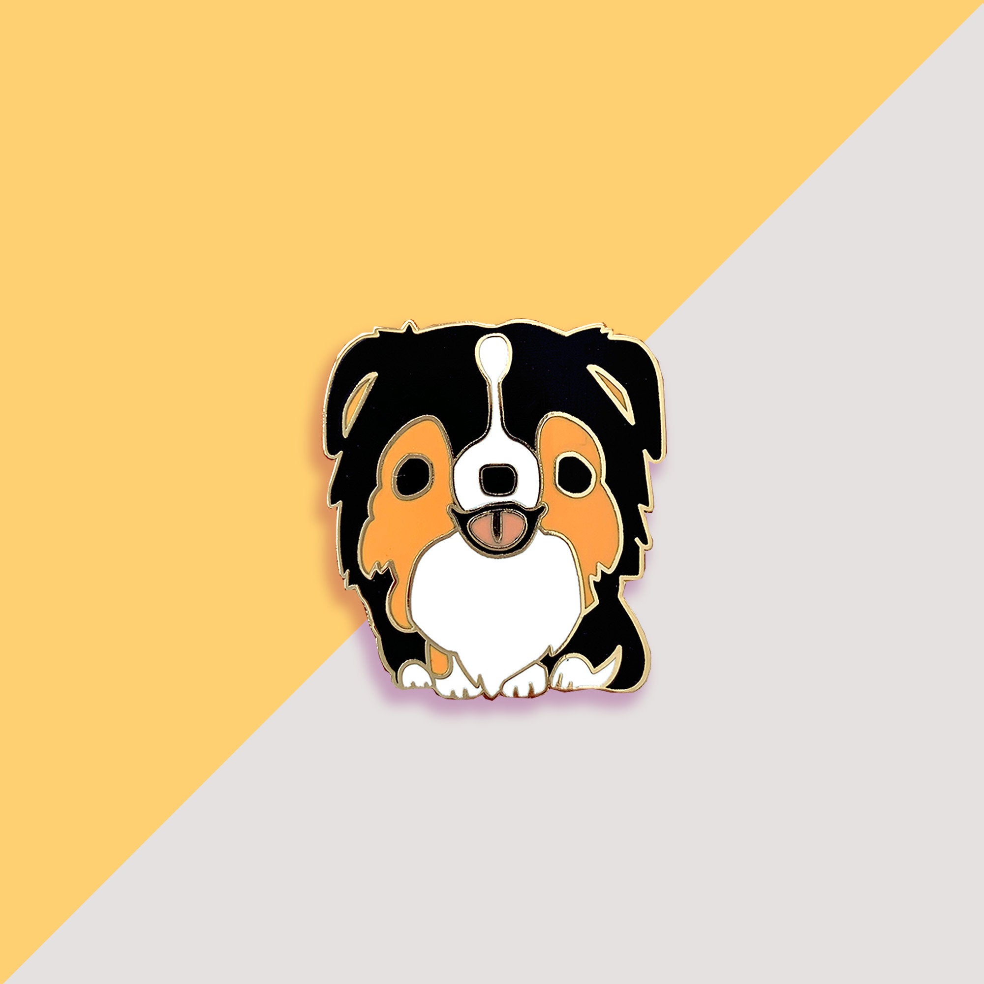 Enamel Pin - Australian Shepherd Pin (Black Tricolor Aussie)
