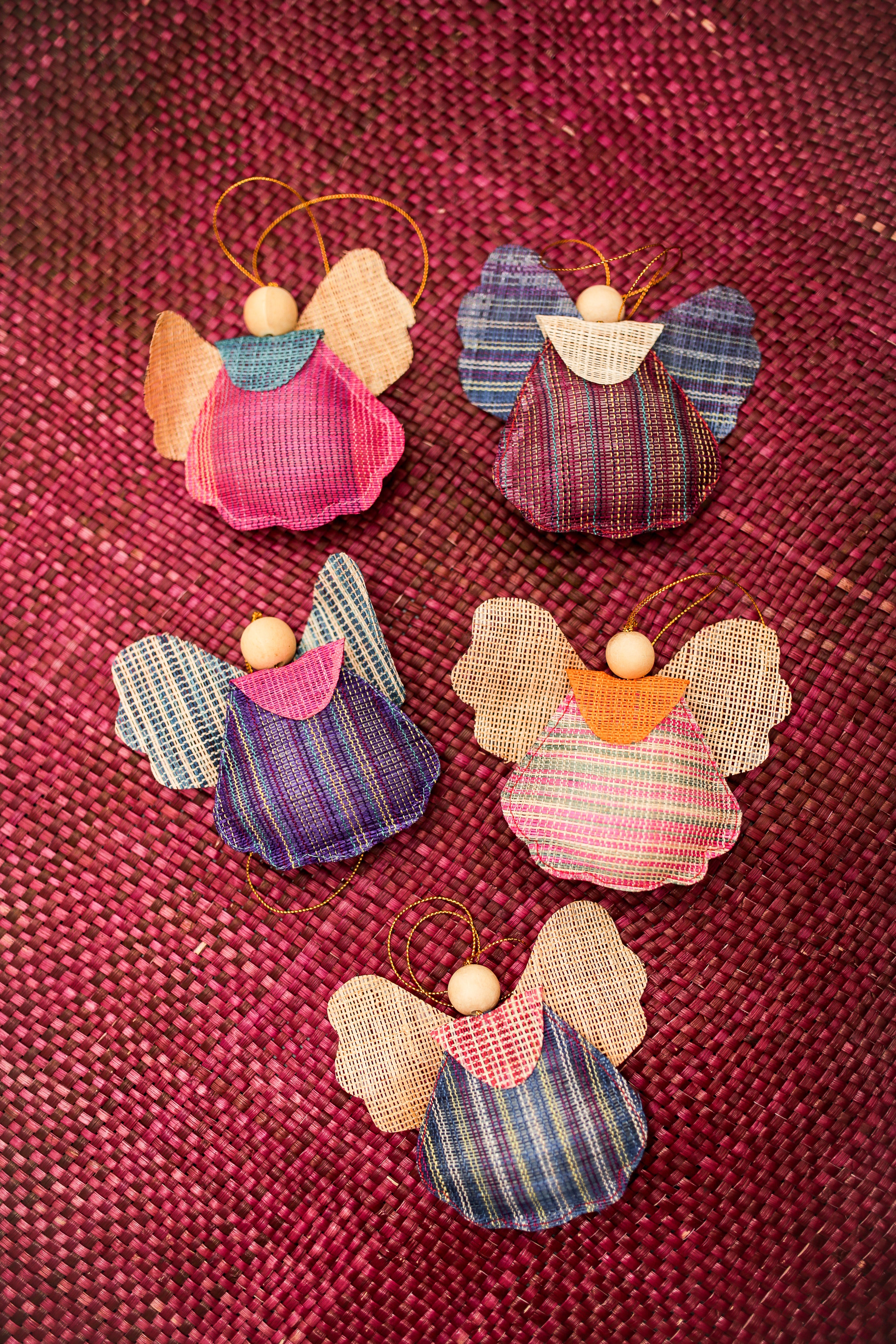Abaca Angel Ornament