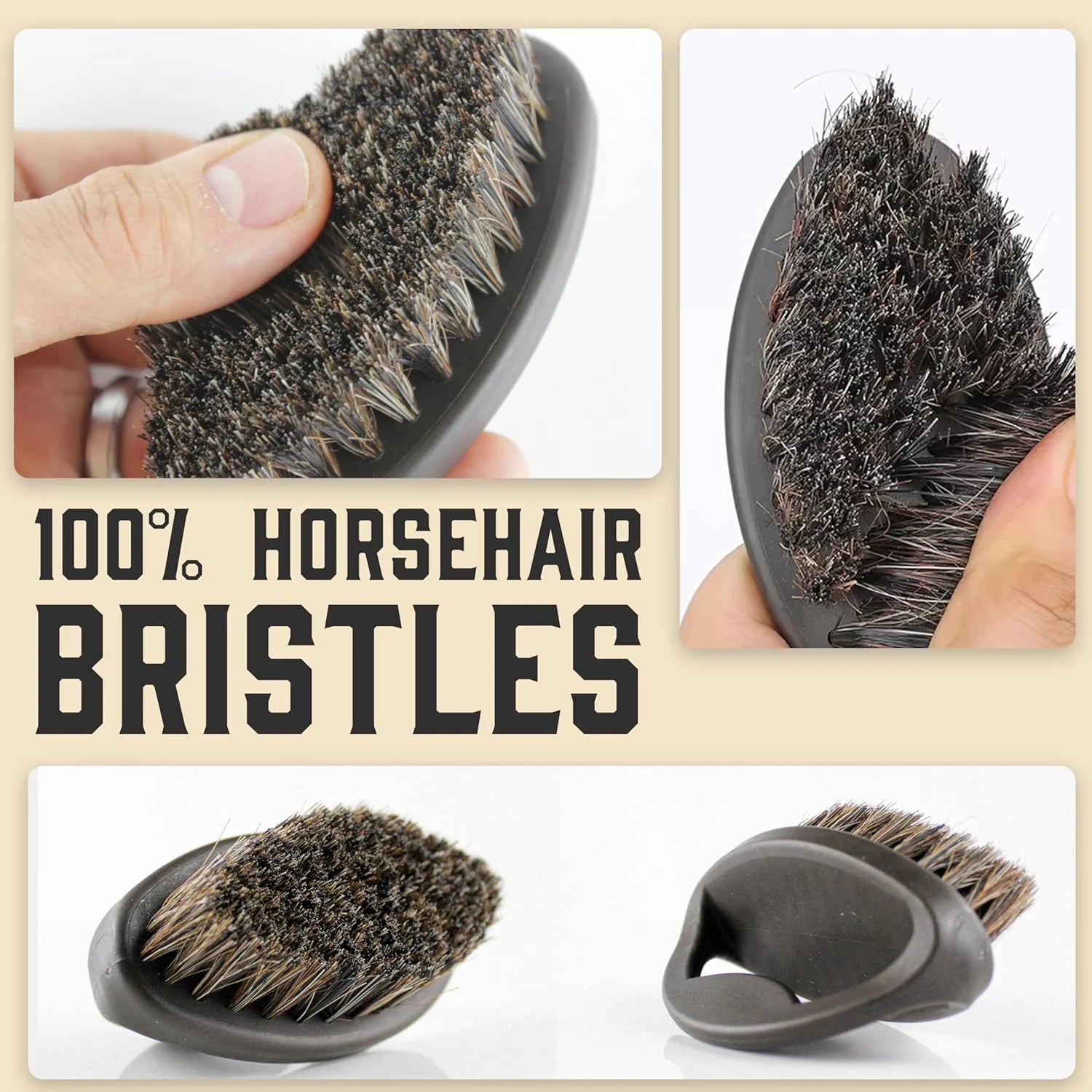 Eagle Small Horsehair Shoe Brush – Soft Leather Boot & Shoe Shine Polishing Brush for Cleaning & Buffing – Premium Shoe Polish Brush for Leather Care