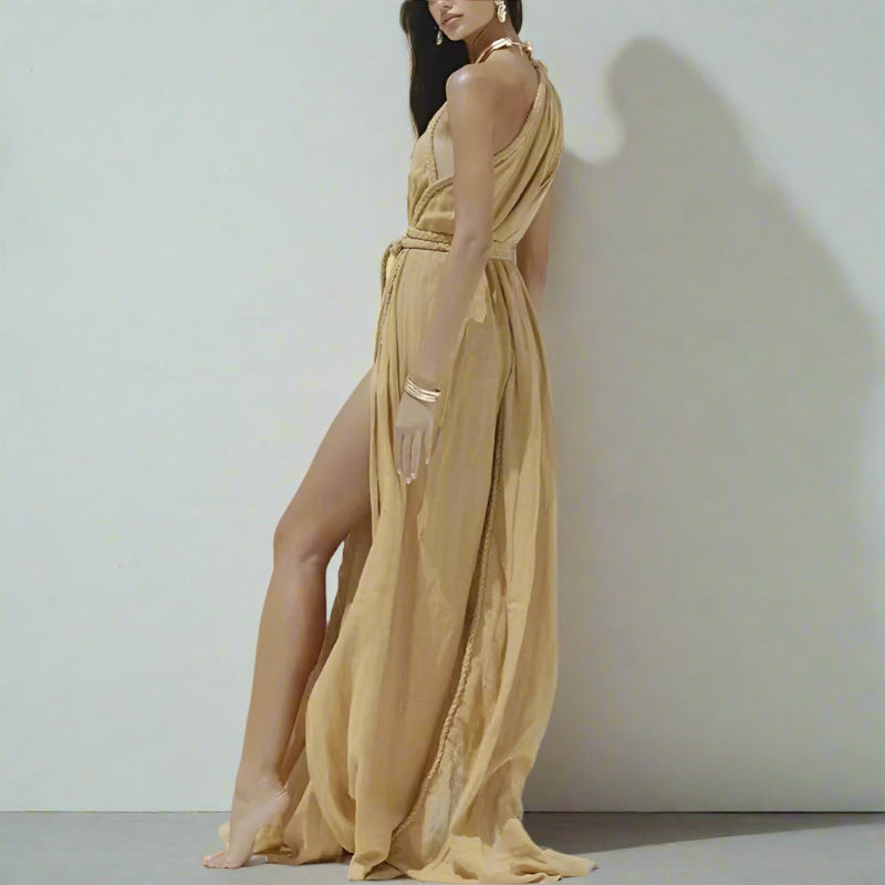 Boho Beach Cover-Up Maxi Dress