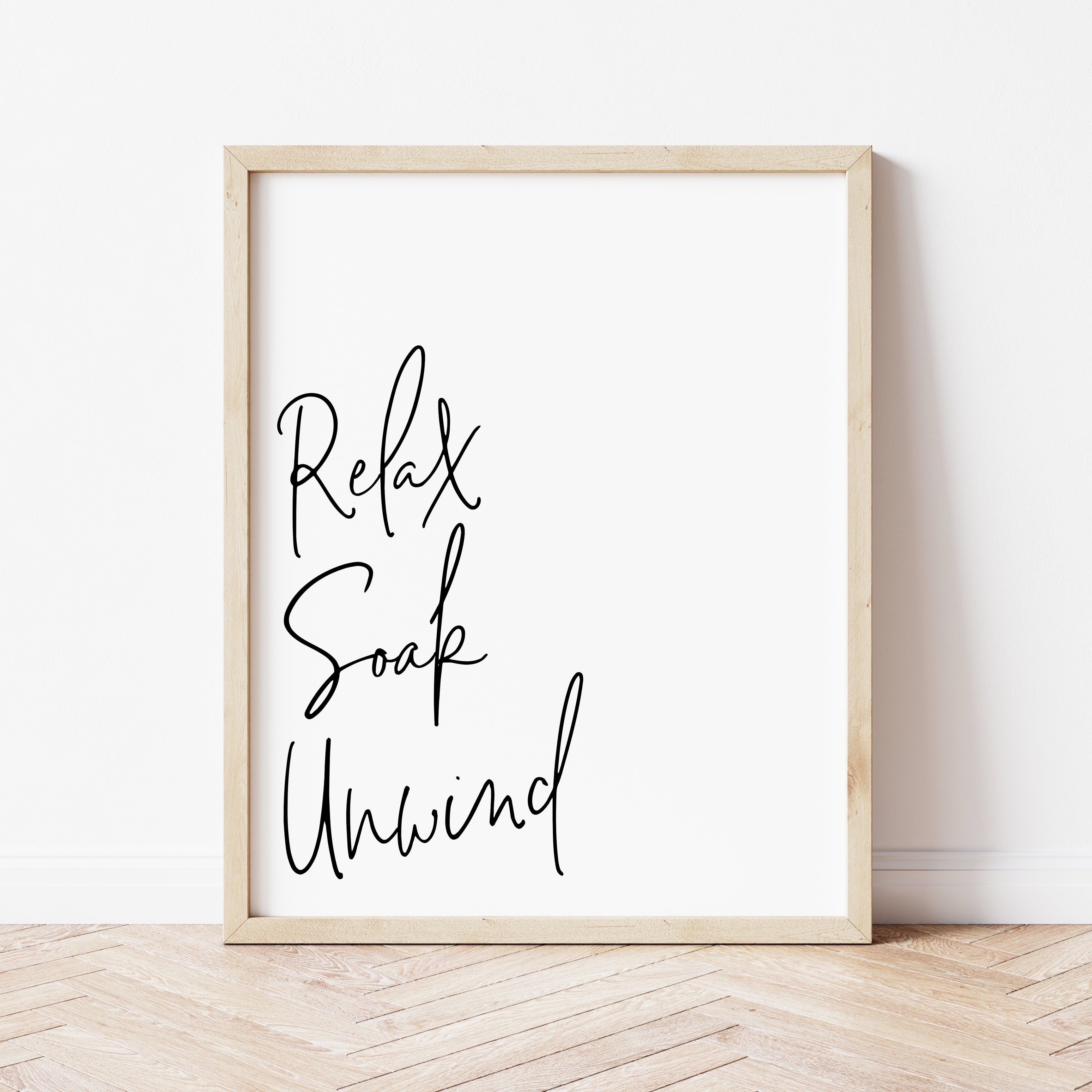 Bathroom Wall Art | Relax Soak Unwind Sign
