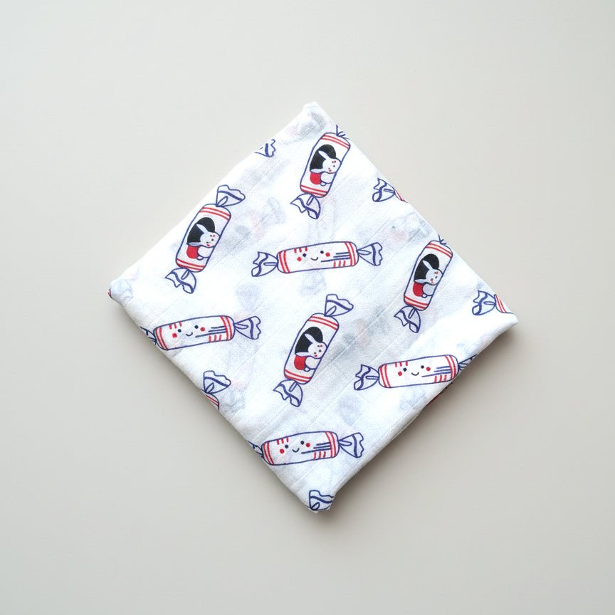 Organic Bamboo Blend Swaddle - Bunny Candy