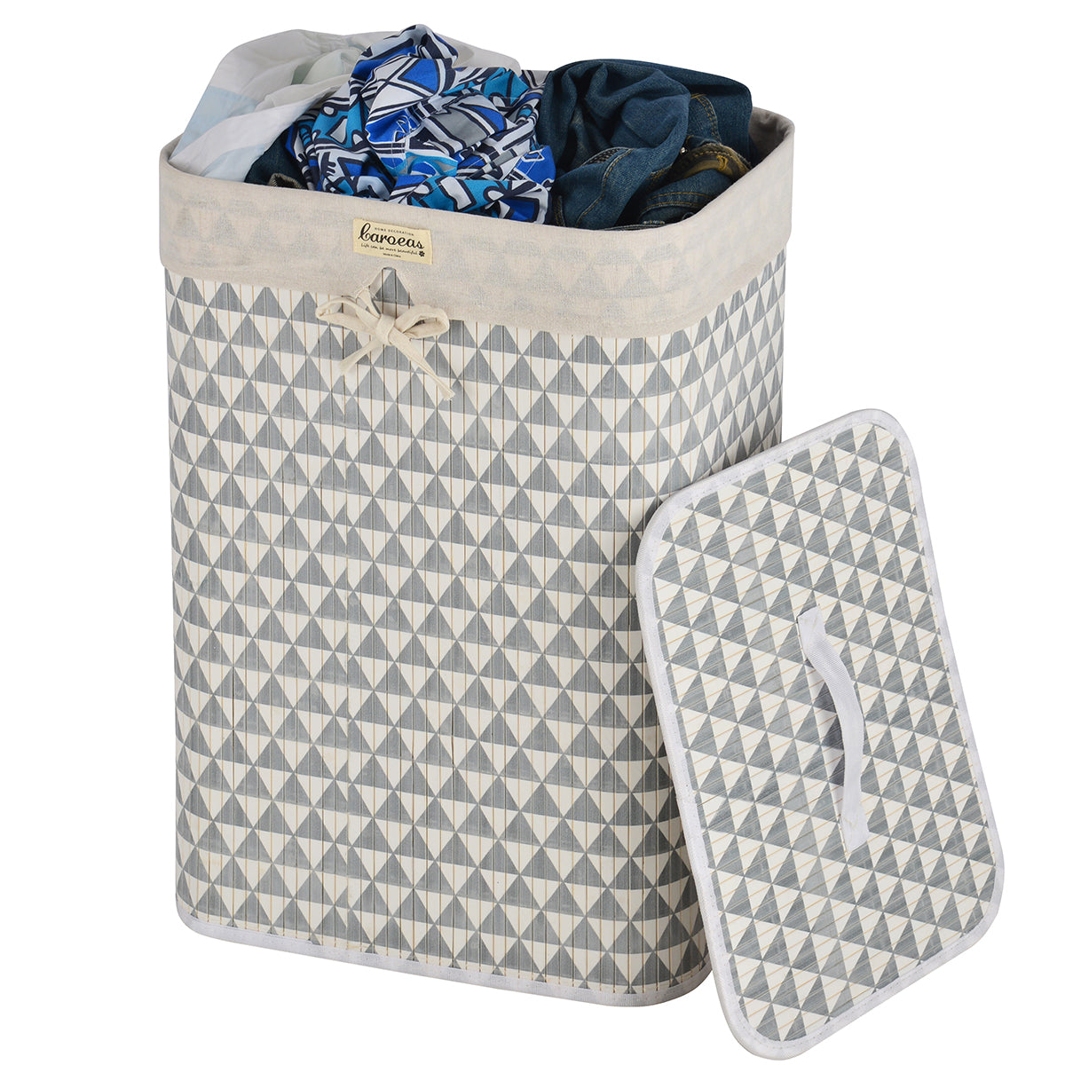 Decorative Laundry Basket Removable Liner Collapsible Laundry Hamper
