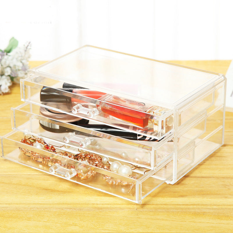 Desktop Organizer with Drawers Makeup Vanity | Caroeas