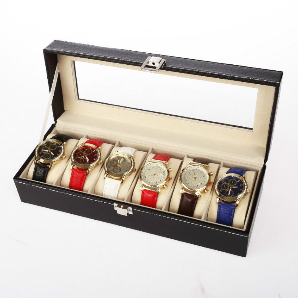 Black Mens Jewelry Box Vintage Watch Organizer | Caroeas