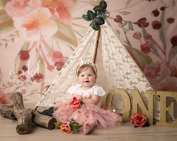 Kate  Redberry Flower Backdrop for Photography Designed By Leann West