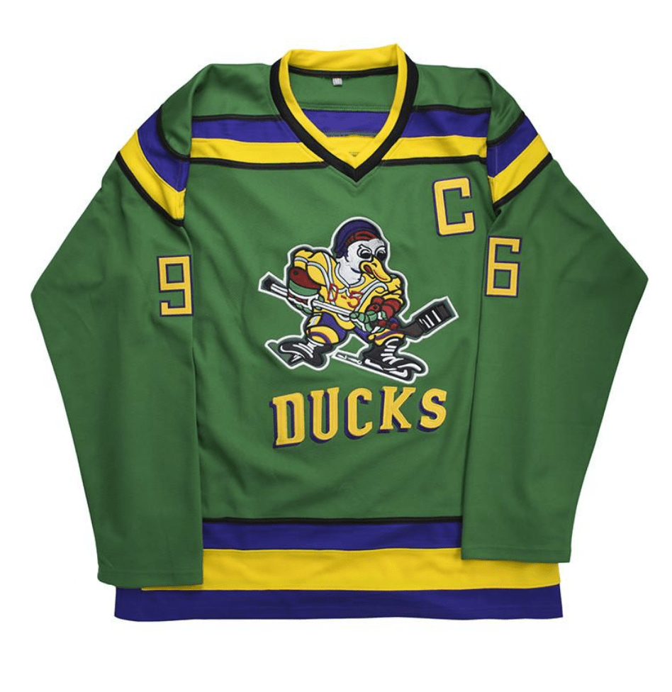 Mighty Ducks Movie Ice Hockey Jersey Green
