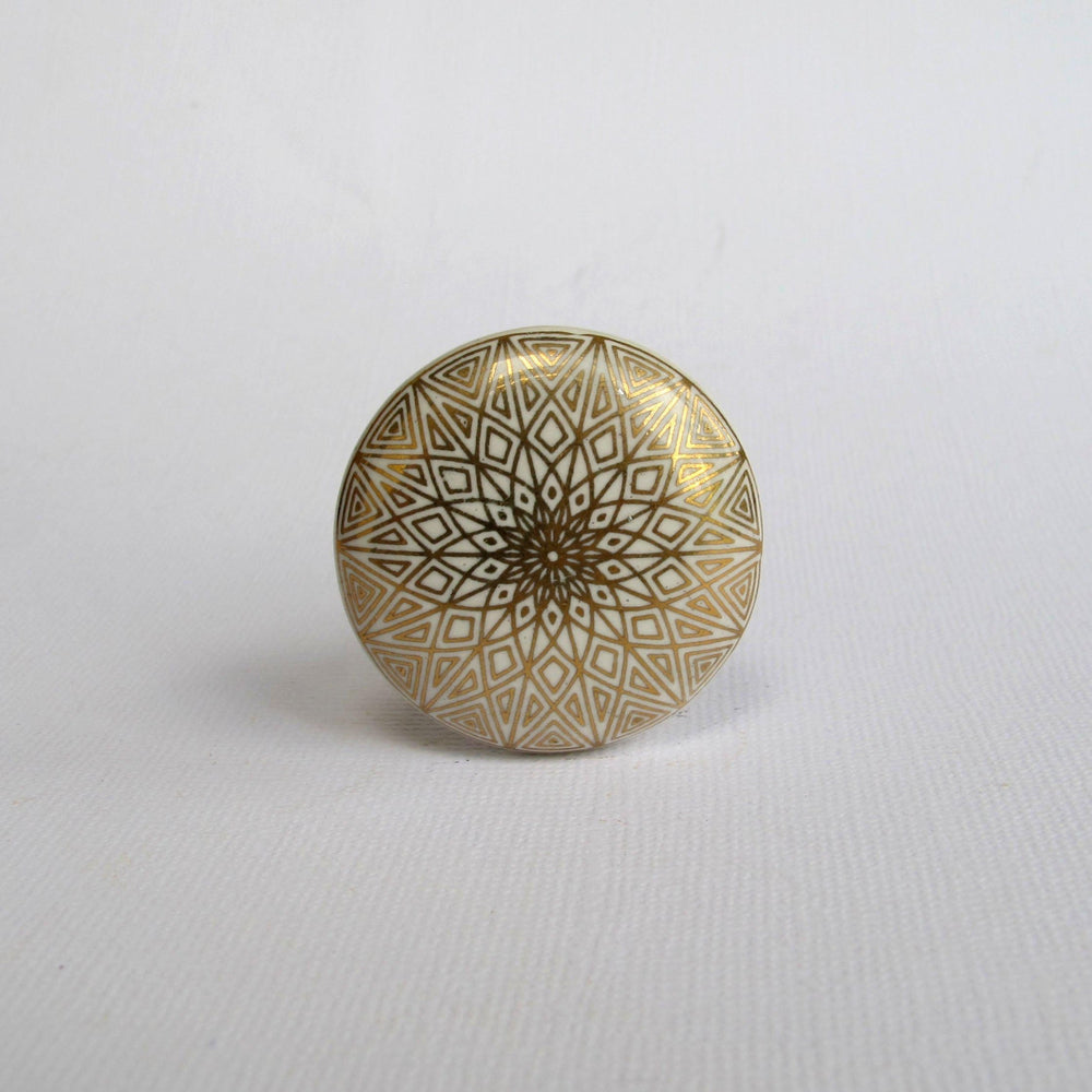Gold Star Mandala Knob
